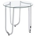 thumbnail image 3 of Coaster Beller 2-piece Tempered Glass Top Metal Frame Coffee Table Set in Chrome, 3 of 13