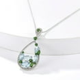thumbnail image 2 of Teardrop Multi-Color Gemstone Pendant Necklace, 2 of 10
