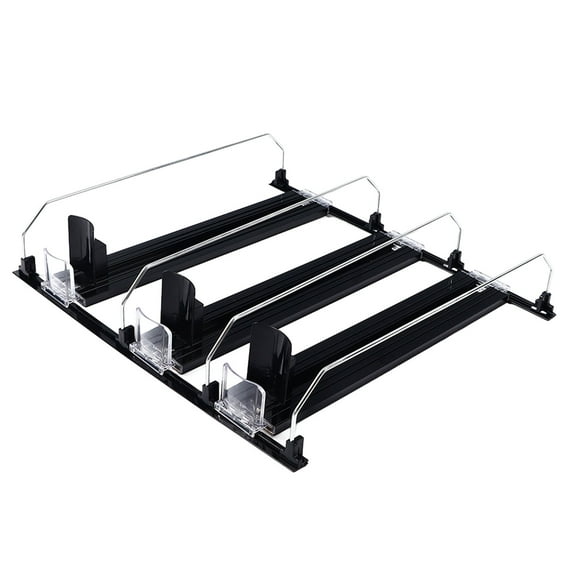 Soda Can Dispenser, Self Pushing Drink Pop Can Holder Drink Organizer With Iron Stands Adjustable Width Beverage Holder Refrigerator Drink Organizer For Kitchen Pantry