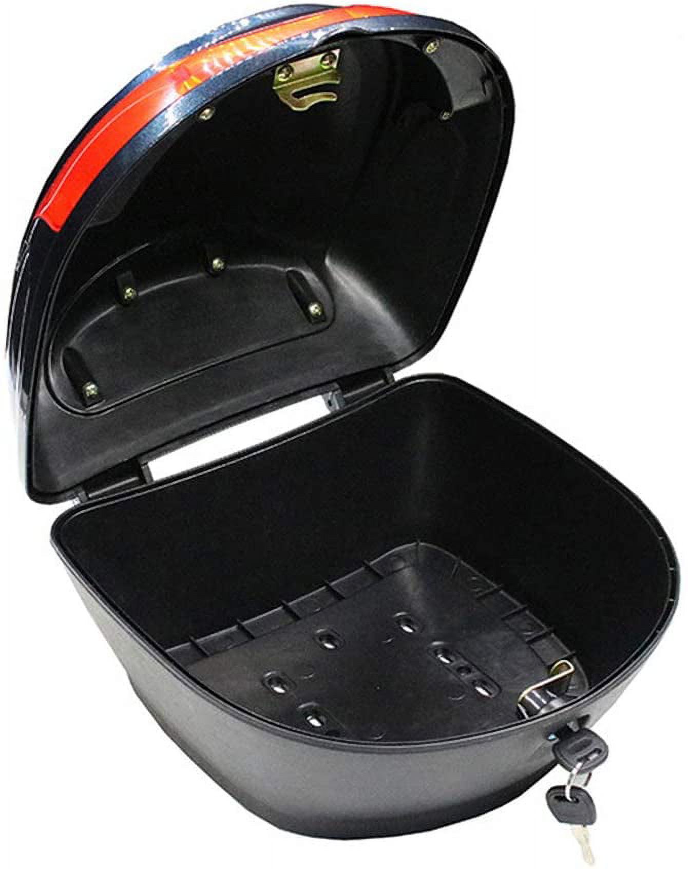 Luggage Box, Motorcycle Rear Top Box Tail Trunk Luggage Storage Carrier Case for Motorcycle Scooter with Mounting Hardware Black