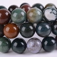 thumbnail image 2 of Bracelet Extensible Unisexe en Perles Rondes de 10 mm en Agate Indienne Naturelle Multicolore 6,5 Pouces, 2 of 2