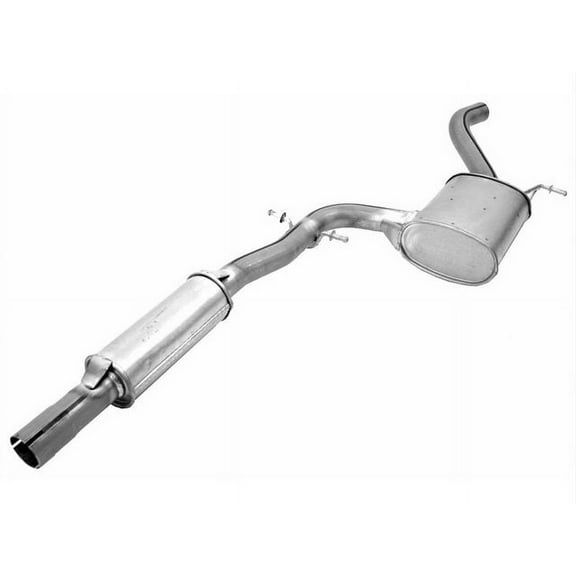 Exhaust Resonator and Line Assembly - Compatible with 2005 - 2014 Volkswagen Jetta Wagon 2.5L 5-Cylinder 2006 2007 2008 2009 2010 2011 2012 2013