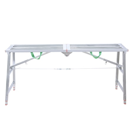 Kagrote Heavy Duty Scaffolding Ladder with Handle, Height Adjustable Multi-Functional Workbench, 881.8Lbs Load Capacity for Car Washing