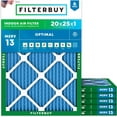 thumbnail image 1 of Filterbuy 20x25x1 MERV 13 (MPR 1900) Health Defense, Pleated HVAC AC Furnace Air Filters (6-Pack), 1 of 8