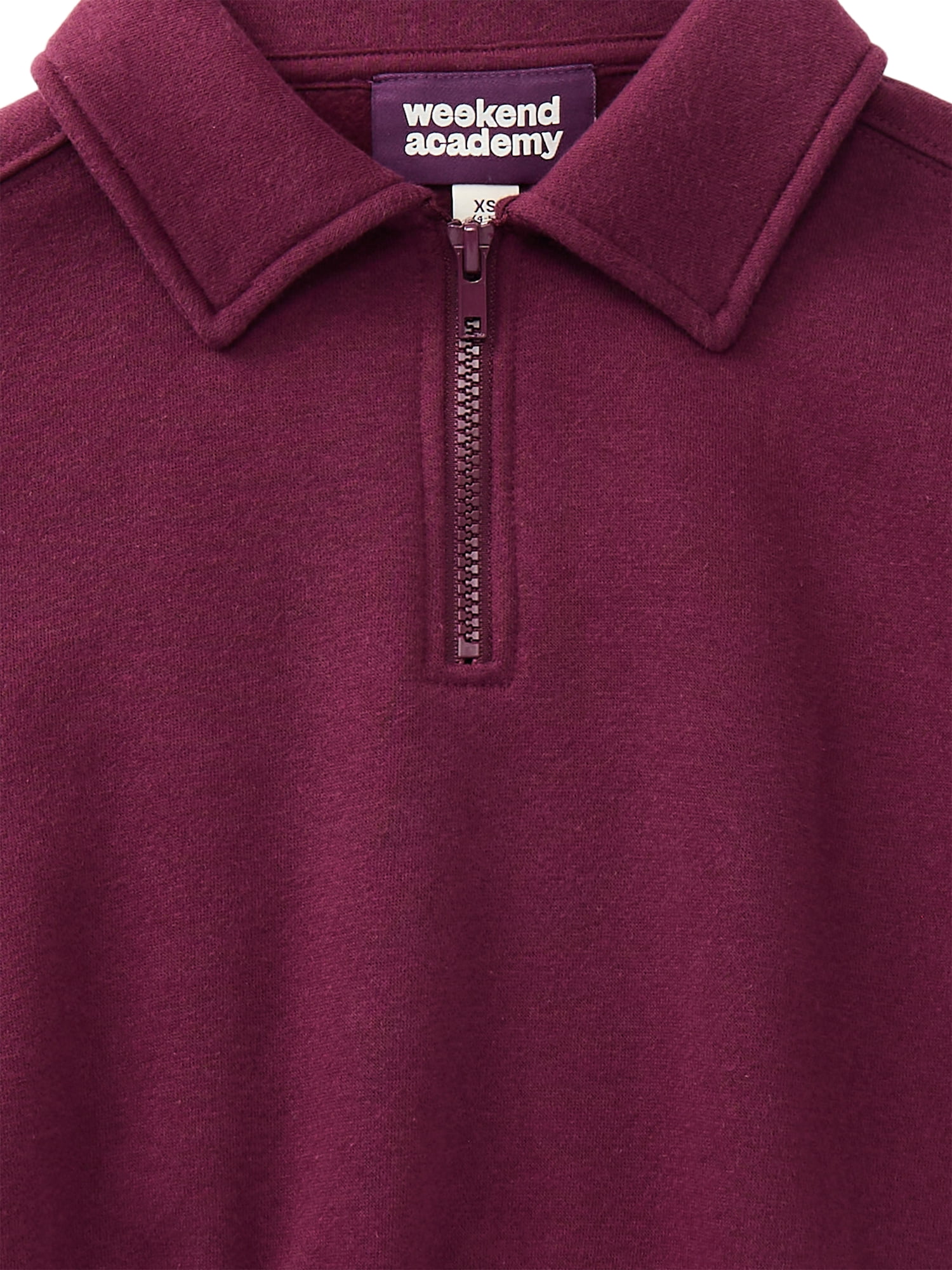 Weekend Academy Boys Fleece Quarter Zip Sweatshirt, Sizes 4-18