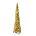thumbnail image 1 of Home Heritage 9' 250 LED Pre-Lit Artificial Christmas Tinsel Tree, Gold, 1 of 8