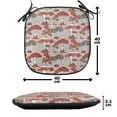 thumbnail image 4 of Mushroom Chair Seating Cushion Set of 6, Mushrooms Pattern Healthy Edible Autumn Jungle Trees Natural Organic Vegetable, Seat Pads with Anti-slip Backing, 16"x16", Orange Red Tan, by Ambesonne, 4 of 7