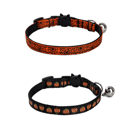 GASTROPOD Cat Collar,Fun and Safe Nylon Kitten Collar with Bell for Halloween,Adjustable Breakaway Pet Collar,Comfortable and Trendy Collar for Small Dog and Cat