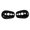 Black, variant on Motorcycle Left & Right Oval Rear View Side Mirror Cover Fit For Harley Dyna Road King Electra Glide Sportster 883 1200