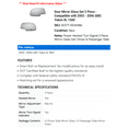thumbnail image 2 of Door Mirror Glass Set 2 Piece - Compatible with 2003 - 2006 GMC Yukon XL 1500 2004 2005, 2 of 2
