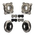thumbnail image 1 of Transit Auto Front Wheel Bearing Coated Drilled Slotted Disc Brake Rotors and Semi-Metallic Pads Kit for Car Toyota Tundra Sequoia Lexus LX570 Land Cruiser KBB-106062, 1 of 11