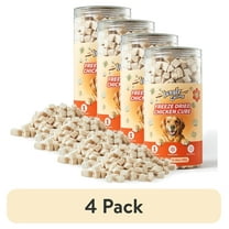 (4 pack) Jungle Calling Freeze Dried Cat and Dog Treats, Single Ingredient Chicken Cube Cat Treats, Dog Snacks for Training