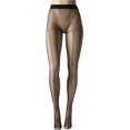 thumbnail image 3 of Women's Hanes HFT043 Ribbed Dot Tights (Black M), 3 of 4