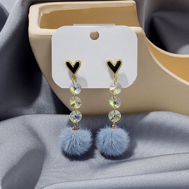 Hot6sl Ofertas Del Día Temperamento En Aguja, Diseño Divertido y Lindo, Regalo Romántico Franquicia En Forma de Corazón, Pendientes para Niña