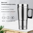 thumbnail image 2 of Car Heating Cup Car Heated Mug, 24V Electric Kettle, Stainless Steel Insulated Heated Mug, Coffee Cup for Outdoor Activities, Silver, 2 of 8
