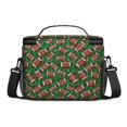 thumbnail image 3 of Football Field Green Pattern Insulated Lunch Box for Women Men, Medium Leakproof Cooler Bag with Adjustable Strap, 10"x6.7"x8", 3 of 6