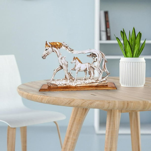 Estatua de caballo indio de resina adornos de escritorio manualidades decoración de escritorio de oficina en casa Hugtrwg Para estrenar