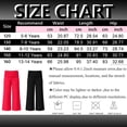 thumbnail image 3 of Wxirdiow Little Girls Clothes Teen Girls Cotton Wide Leg Pants Kids Oversized Casual Lightweight Flowy Pant Watermelon Red Size,9-10 Years, 3 of 8