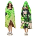 thumbnail image 3 of Tsuyu Asui Wearable Blanket Cloak Arctic Velvet Hooded Blanket Soft Fuzzy Hoodie Blanket Cape for Adults Kids 50"x60", 3 of 8