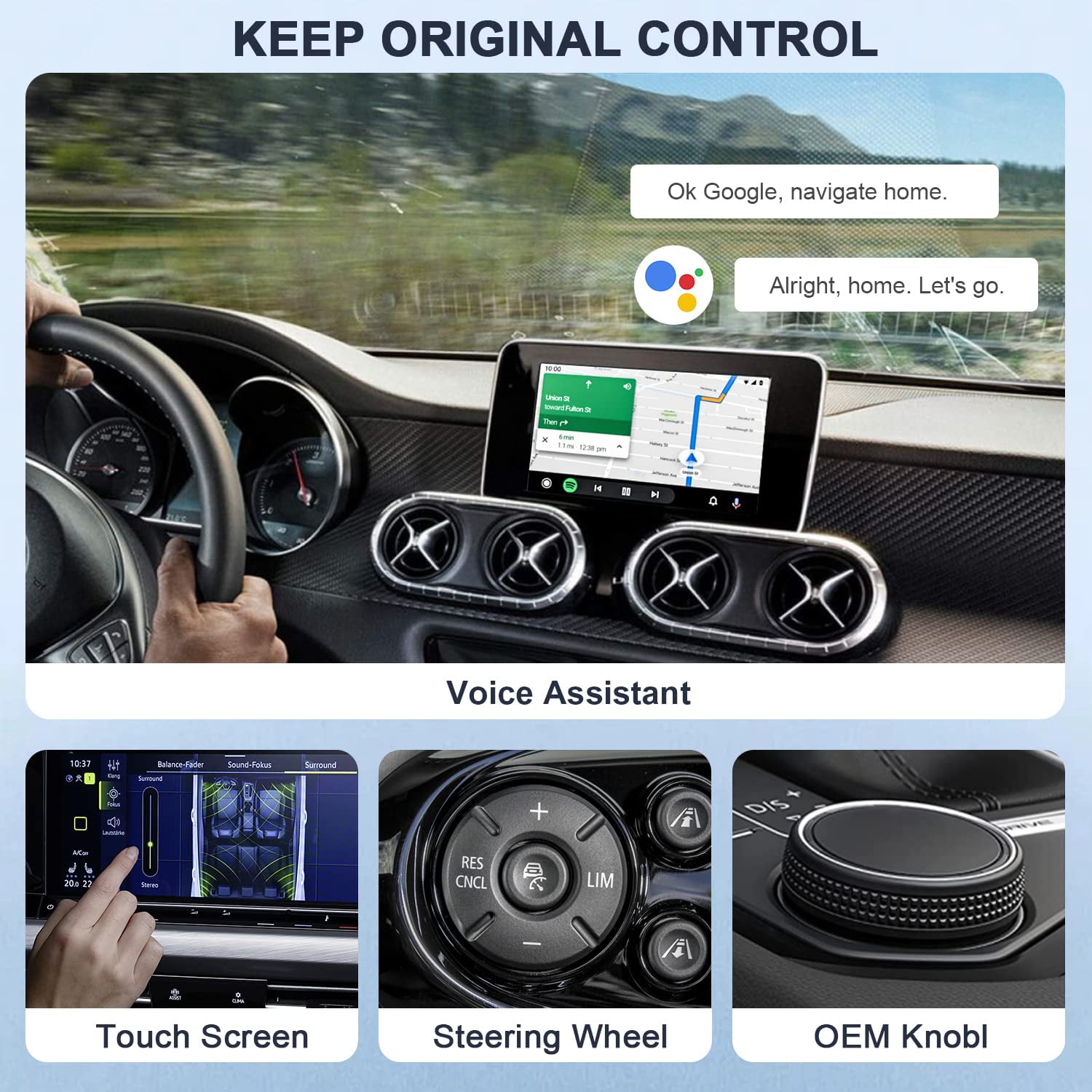 Adaptador Sem Fio Android Auto Para Carros Automotivos Com De Fábrica OEM  Plug & Play Easy Setup , Converte O