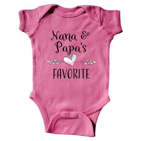 

Inktastic Nana and Papa s Favorite- Heart Grandchild Gift Baby Boy or Baby Girl Bodysuit