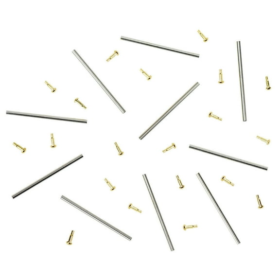 10 SET 20MM TUBE FRICTION PIN FOR FIXING MEN ROLEX REGULAR WATCH BAND CLASP GOLD
