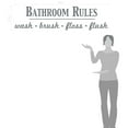 thumbnail image 2 of Bathroom Rules Wash Brush Floss Flush Quote Saying Wall Decal Sticker, 2 of 4