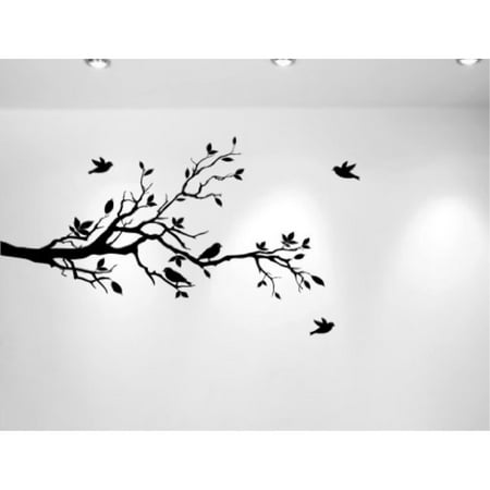 Branch Wall Decal Tree Branches Wall Decal Love Birds Vinyl Sticker Nursery Leaves 56
