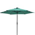 thumbnail image 1 of Sun-Ray 9' Round Solar Lighted Umbrella - Hunter Green, 1 of 3