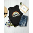 thumbnail image 4 of ZXSXSY Reading Tank Tops for Women Cute Book Lover Teacher T-Shirts Rainbow Sleeveless Tee Tops, 4 of 7