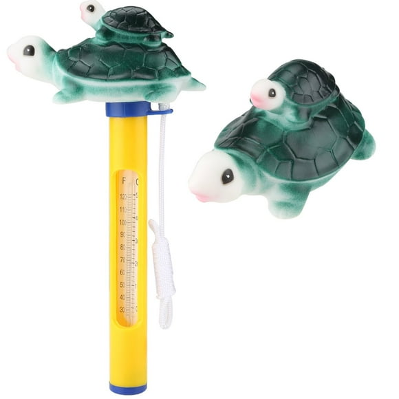 Floating Pool Thermometer, Swimming Pool Thermometer with String, Floating Thermometer for Swimming Pool, Bath Water, Spas,Hot Tubs, Aquariums and Fish Ponds (Turtle)