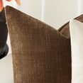 thumbnail image 3 of SUSIELADY Pack of 2 Decorative Throw Pillow Covers, 18x18 Inch, Soft Textured Square Cushion Covers with Zipper for Sofa, Couch, Bed, Living Room, Farmhouse, Cozy Accent Pillows, Sudan Brown, 3 of 7