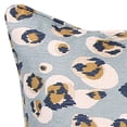thumbnail image 2 of Jordan Manufacturing 18" x 18" Steel Gray Leopard Animal Square Decorative Throw Pillow with Welt, 2 of 5