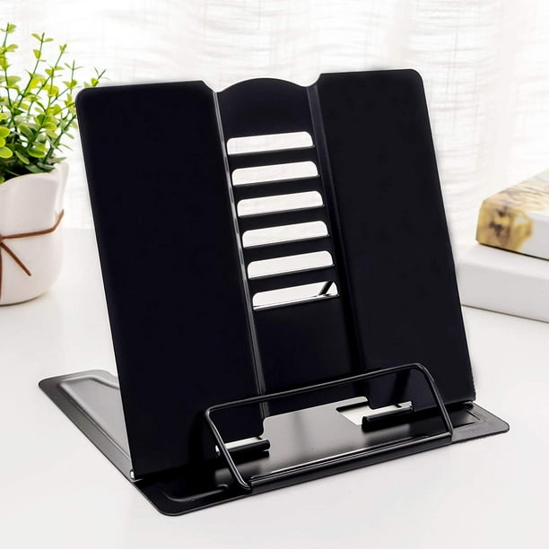 MSDADA Desk Book Stand Holder for Reading, Adjustable Cookbook Stand