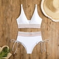 thumbnail image 4 of Women's Two Piece Crochet Tankini Swimsuits Hollow Out Criss Cross Tank Top Tie Side Boyshorts Swimsuit, 4 of 5