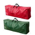 thumbnail image 3 of Festival Árbol de Navidad Titular de la bolsa Adornos de almacenamiento Decoraciones Organizador Cremallera impermeable Estaciones decorativas Regalo para el hogar Verde 135x34x68cm Inevent HA009393-05, 3 of 6