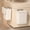 55#White, variant on Hanging Trash Can, Kitchen Cabinet Door Garbage Bin with Lid, Under Sink Plastic Waste Basket for Bathroom, Space Saving Wall Mounted Trash Can for RV and Bedroom