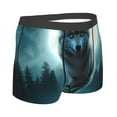 thumbnail image 2 of Rateoe Wolf Mens Boxer Briefs Poly Spandex Performance Boxer Briefs Underwear Hem Boxer Briefs - XX-Large, 2 of 8