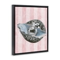 thumbnail image 2 of Stupell Industries Coastal Disco Oyster on Stripes Black Floating Frame Canvas Art, 25 x 31, by Lil' Rue, 2 of 7