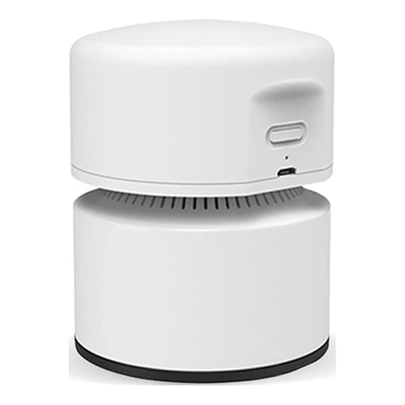 Mini Rechargeable Desk Vacuum Cleaner, Cordless Handheld Vacuum for Table Crumbs/Dust/Keyboard Cleaning at Home/Office/School/Car (White)