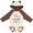 Natural & Brown w Ears, variant on Inktastic My Daddy Loves Me to the Moon and Back Elephant Family Boys or Girls Long Sleeve Baby Bodysuit