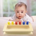 thumbnail image 4 of Montessori Wooden Imbucare Peg Box Baby Toy Control Training, 4 of 8