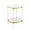 Gold Chrome, variant on Modern Acrylic End Table with Glass Shelves - Gold Chrome Frame, 20x20x24 Inch Living Room Accent Table