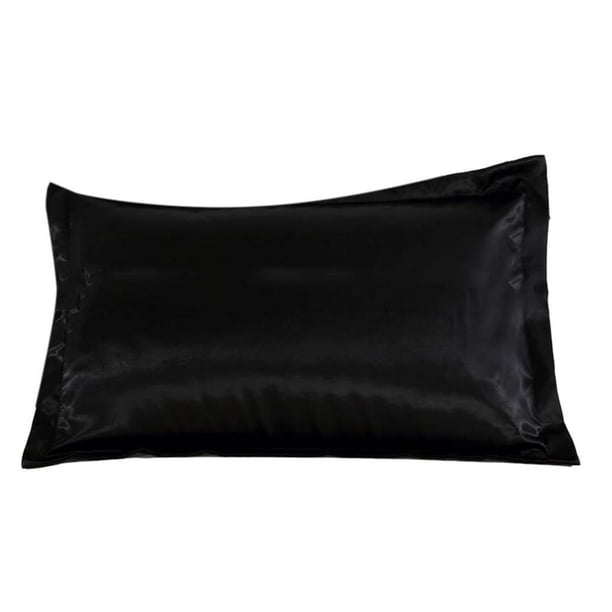Funda de almohada suave de lujo con cierre de sobre Negro