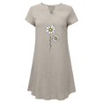 thumbnail image 4 of FcBaudy Robes d'Été pour Femmes, Robes pour Femmes, Jupe pour Femmes Mode Féminine Ample Loisirs Col en V Manches Courtes Robes d'Été Robe pour Femmes, 4 of 5