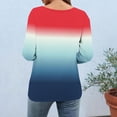 thumbnail image 4 of Gswybco 3/4 Sleeve Shirts for Women Casual Print Loose T-Shirt Dressy Blouse Sporty Business Work Pullover Tops V-Neck Tunic Tops, 4 of 6