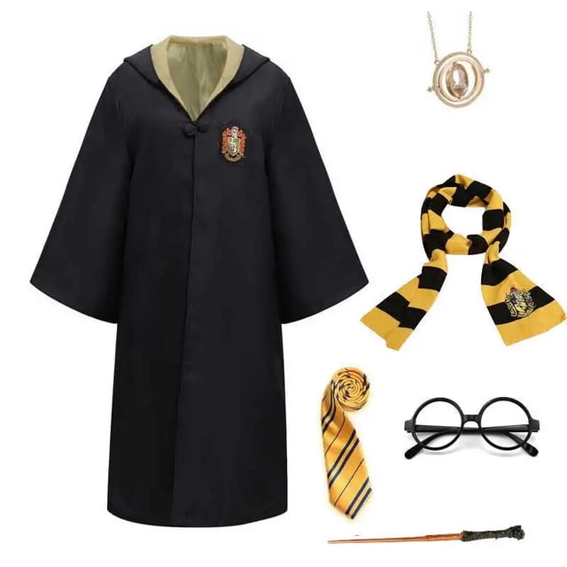 Disfraz de Halloween para niños, hombres y mujeres, bata de Casa de mago, capa, uniforme escolar mágico, suéter, varita, maestro, Pastor Granger