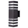 thumbnail image 3 of Moderno Impermeable Arriba Abajo Aluminio Cuboide Led Lámparas De Pared Doble Cabeza Lámpara De Pared Exterior E27 Enchufe Ac 85-240V Para Patio Jardín Porche Corredor Advancent HA024335-04, 3 of 5