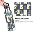 thumbnail image 4 of Yayeee 33oz Insulated Water Bottle Double Wall Stainless Steel with Flip Straw Lid, Black and Blue Cat, 4 of 7