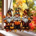 thumbnail image 4 of Combo 3 Autumn Gnomes Acrylic Window Hanging – Faux Stained Glass Suncatcher, Thanksgiving Home Decor, Seasonal Fall Gift 4330095890 8355, 4 of 4